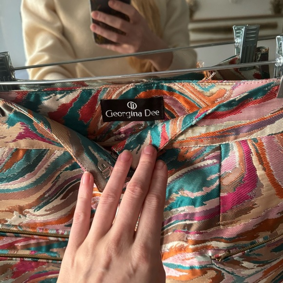 Georgina Dee Satin Multicolor Pants - Picture 3 of 3